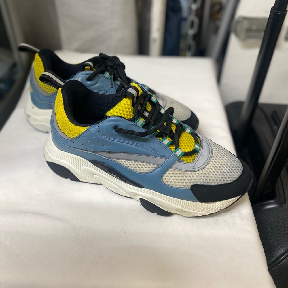 Dior B22 Trainer Blue Yellow Size 8M - Picture 3 of 12